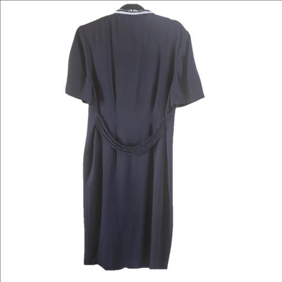 16W Blue & White VINTAGE Lady Dorby Button Dress - Picture 5 of 10